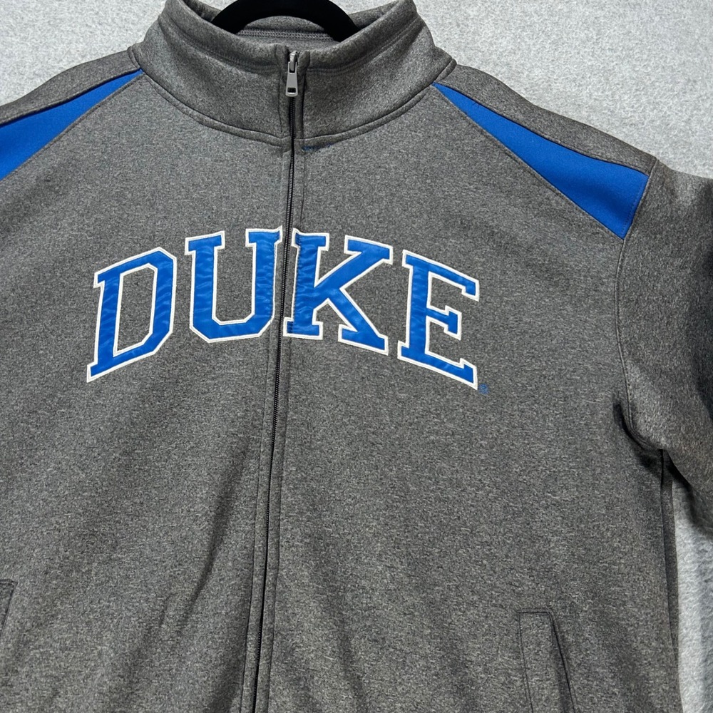 Duke Track Jacket Campus Drive Mens M Grey Blue Collegiate Sportswear